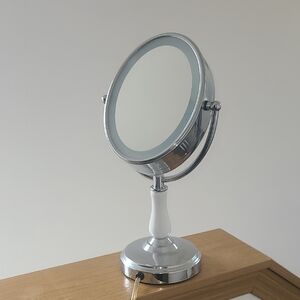 Conair Silver Vanity Mirror with White Accents
